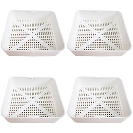 EquipmentBlvd 4 Pcs 8.5-inch Thermoplastic Floor Sink Drain Strainer Drop-in Sink Drain Basket Drain Cover, Catch Food Particles for Restaurants Compartment Sink, Fits in 12" Floor Sinks