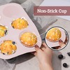 Premier Housewares Elegant Pink Muffin Tray, Easy to Clean Silicon