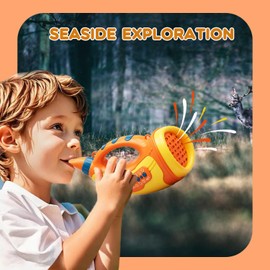 WDBZHYF Toys for 3 Years Old Boy Girl Birthday Gift, Music Animal Caller Toy with 30 Realistic Animal Sounds, Early Learning Toy for Kids Todlers with 8" Horn and 3-Level Lights (Yellow - Horn)