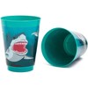 Blue Panda Shark Party Reusable Plastic Cups, 16 Pack