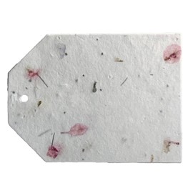 Of The Earth Handmade Paper - Wildflower Seed Paper Large Hang Tag - 2.5" x 3" - Set of 48 - Choose Your Paper (17s Pink Recycled)
