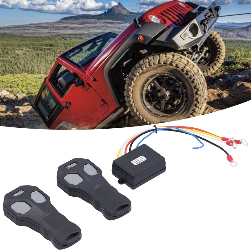 Wireless Winch Remote Control 2pcs 12V Electric Replacement for Jeep