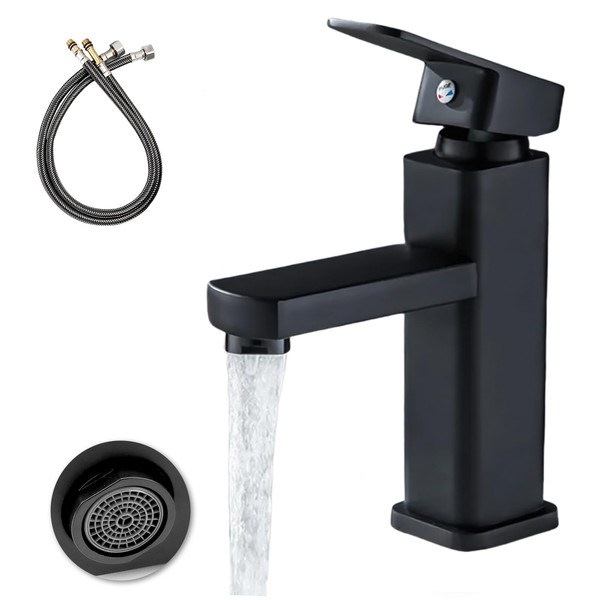 Yostyle Llaves para Lavabo Baño,Monomando para Lavabo de Acero Inoxidable，Mezcladora