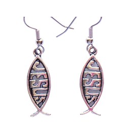 Jesus Fish Earrings Dangle Earrings