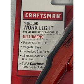 Craftsman NEW in Package Craftsman Mini LED Work Light Magnetic Base 60 Lumens 3473960 RED