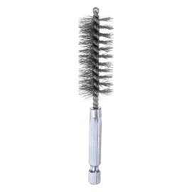 HARFINGTON 304 Stainless Steel Bore Brush 19mm Dia 4" Long Cleaning Twisted Wire Brush with Handle 1/4" Hex Shank for Tubes, Ports, Bearings