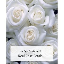 REAL Rose Petals, Pearl White Freeze-Dried Petals 1.75oz Biodegradabel Wedding Natural Confetti, Perfectly Preserved Flower Petals for Table Decorations