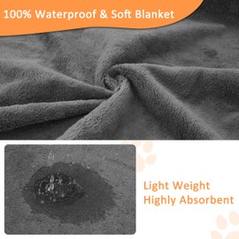 Bunlitent Washable Pee Pads for Dogs 65'' x 48'', 3 Packs Extra Large Reusable Dog Mat with Quick Dry, Fast Absorbent Pet Whelping Pads, Puppy Playpen Mat for Incontinence, Housebreak, Crate, Grey