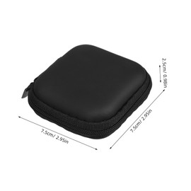 Gatuida Assorted Eva Earphone Case Shockproof Storage Box for Headphones USB Cables Mini Pouch for Travel and Daily Use Black