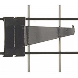 OnlyHangers Only Hangers 12" Gridwall Knife Shelf Brackets With Lip - Black 24 pcs