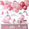 BOXOB 200pcs Cowgirl Disco Birthday Confetti, Pink & Silver Glitter