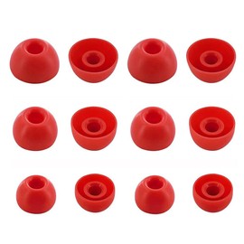 BLUEWALL Ear Tips eartips Compatible with Beats Solo Buds, 6 Pairs S/M/L Sizes Ear Tips Replacement Silicone Earbuds Tips, Compatible with Beats Solo Buds 6 Pairs Red