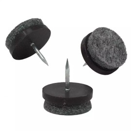 Desunia 7/8" Dia. Nail-On Felt Glides - Espresso