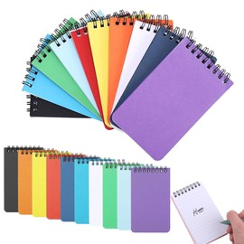 TANGHSE A7 Pocket Notebooks-20 Pack Top-Opening Spiral 50 Sheets Notebook, Ruled Lined Pocket Mini Memo Pads Doodle Pads with Durable Covers for Office School Memo Tactical Steno Pads, 10 Colours