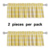 UPOPO 2 cortinas Valences Buffalo Check para cocina, estilo clásico,