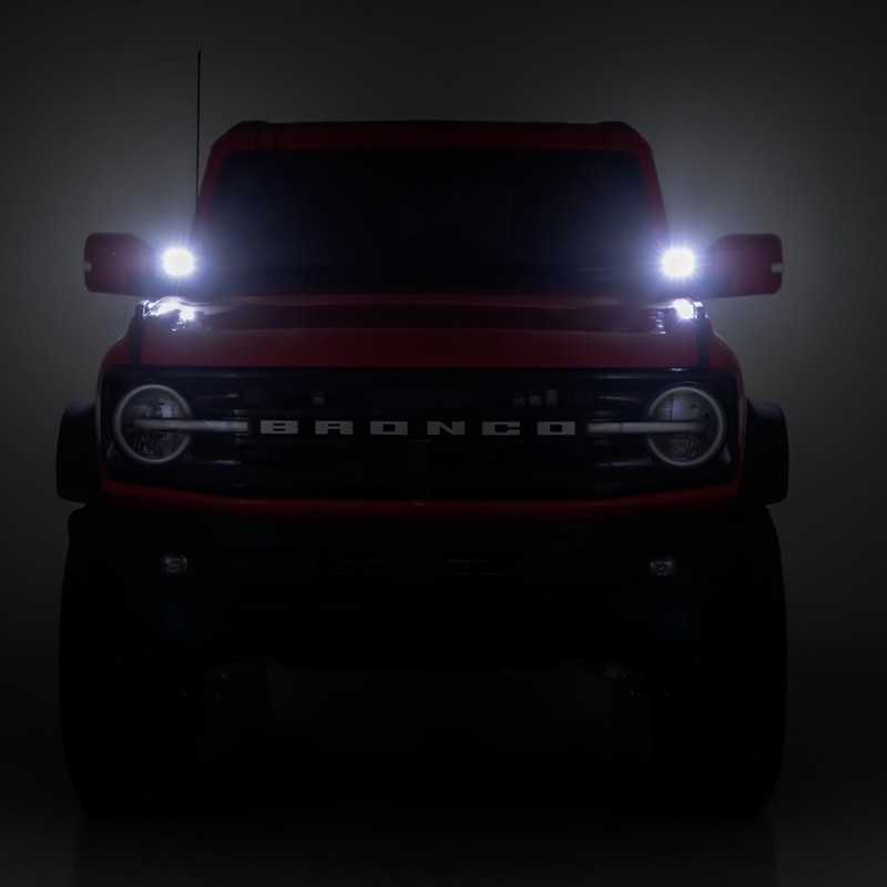 Rough Country RC Dual 3.5" Round LED Lights with Amber