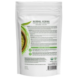 Pardesi USDA Certified Organic Henna Hair Color – Brown – 200g (7.05 oz) | Natural Hair & Beard Dye for Men & Women | PPD & Ammonia Free | Includes Gloves, Cap & Applicator | Made in India