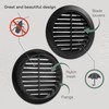 Vent Systems 4" Inch Black Circular Plastic Vent Cover -