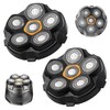 2pcs Magnetic 6 Blade Head Shaver Replacement Heads for Doao