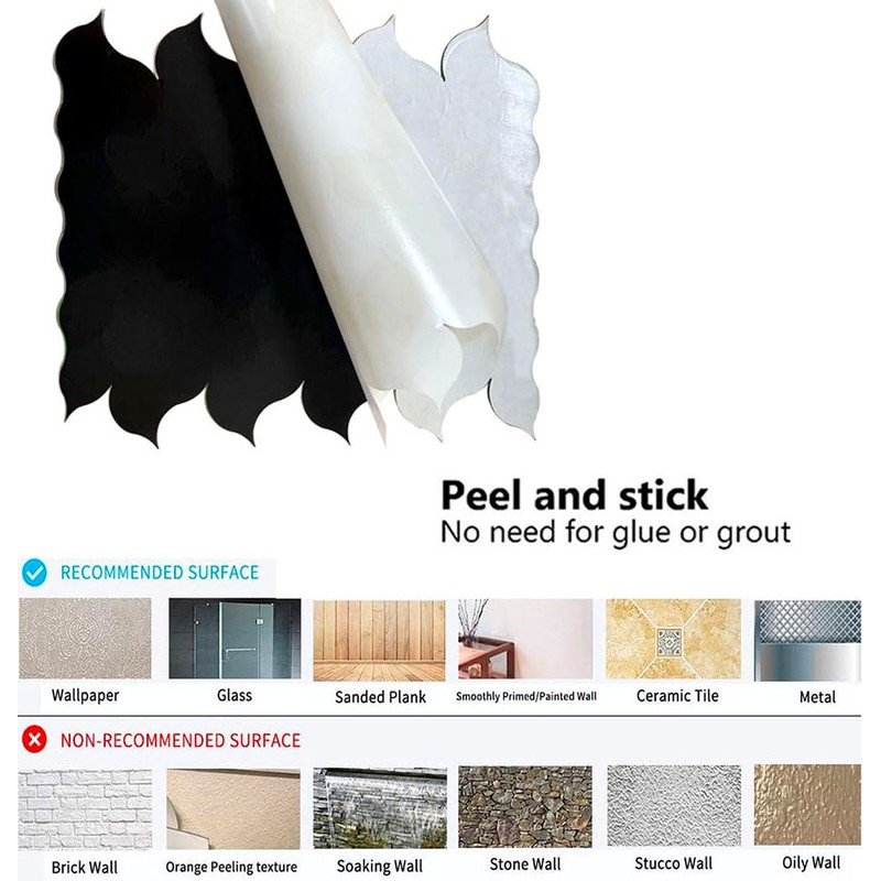 sanyeskkiy 7 Sheets Peel and Stick Backsplash Tile, Self-Adhesive Mosaic