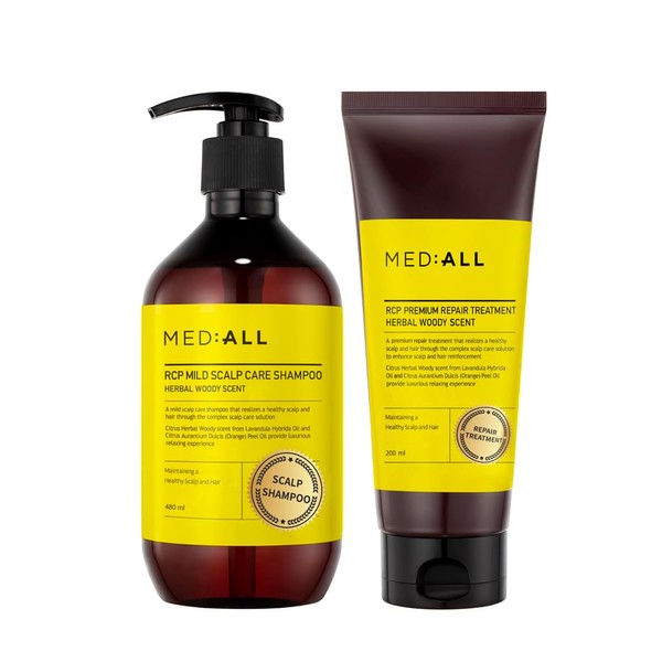 MED:ALL Medior Mild Scalp Care Shampoo 16.9 fl oz (480 ml) & Repair Treatment 7.8 fl oz (200 ml) Set