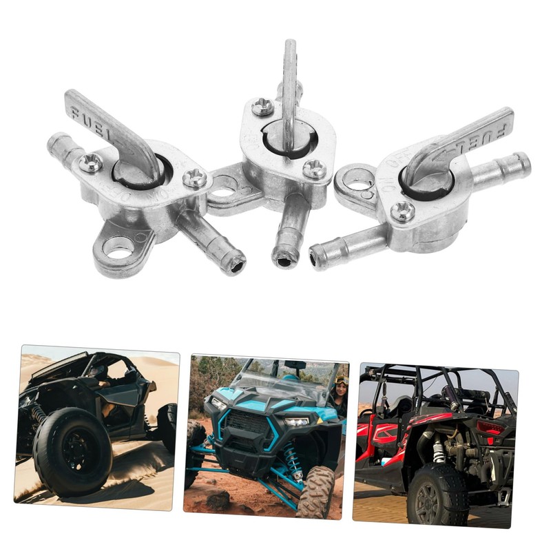 Zerodeko 3pcs Tank Valve Switch for Motorcycle ATV Go Kart
