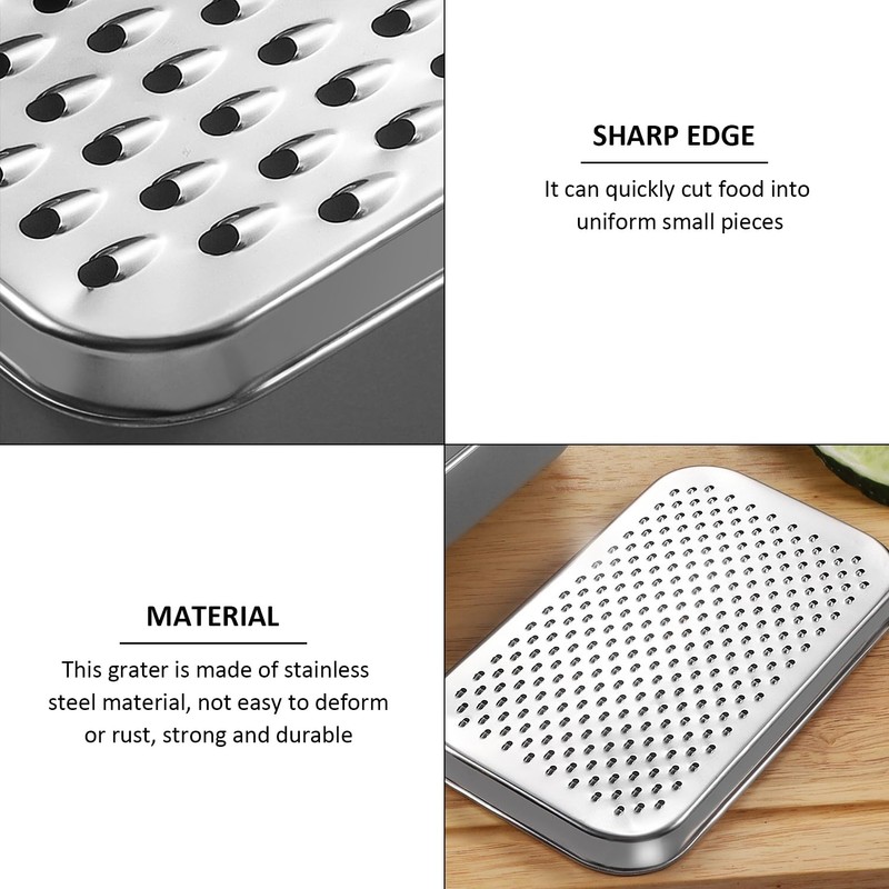 1 Set Cheese Grater with 1-Piece Brush, Box Grater with
