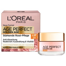 L'Oréal Paris Age Perfect Golden Age, Anti-Ageing Face Care, Firming and Shine, for Mature and Pale Skin, SPF 20, with Peony Extract, 50 ml
