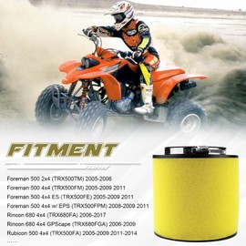 17254-HPO-A00 Air Filter for Honda Foreman 500 Pioneer 500 700 4x4 Rincon 680 Rubicon 500 Pioneer 700 Big Red 700 MUV700 TRX400EX TRX400X TRX500FA TRX500FE TRX500FM TRX650FA