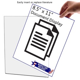 Metal Mount Sign Holder 8.5" x 11" with Magnetic Strips for Menus and Pricing Lists on Food Trucks and for Caterers Clear Acrylic by Marketing Holders