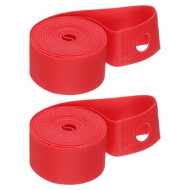 sourcing map 2pcs Bicycle Rim Strip for 27.5" Bike Tires Puncture Proof TPU Bicycle Inner Tube Flat Protector Tire Liner for Mountain and Road Bicycle, Red