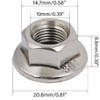 TOP-VIGOR 12Pcs M10 x 1.25mm Fine Thread Flange Nuts, 304