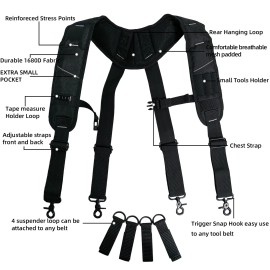 Kunn Tool Belt Suspenders Padded Carpenter Construction Electrician Work Suspender...