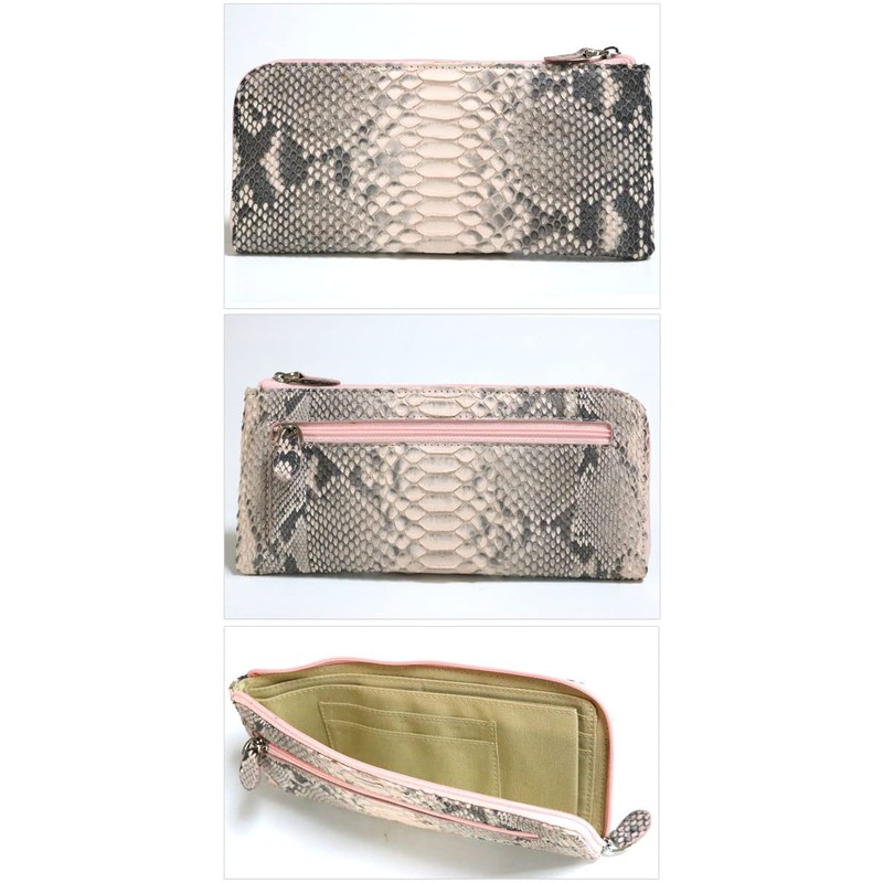 Berkut 1071038 Diamond Python Snake Skin Long Wallet, L-Shaped Zipper,
