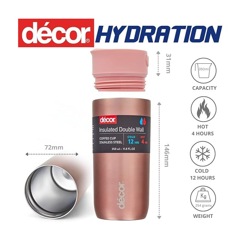 Décor Insulated Stainless Steel Coffee Cup | Travel for Hot