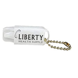 Weekly Pill Organizer with Compartments – Basic Model – Includes Bonus Liberty Pill Keychain (White)