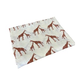 Bamboo Newborn Baby Muslin Swaddle Blanket Wrap - Extra Large Muslin for Boys and Girls - Giraffe Design, 110x120cm