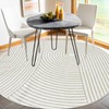Lacomfy Round Indoor Area Rug Modern Line 5.3Ft Large Carpet
