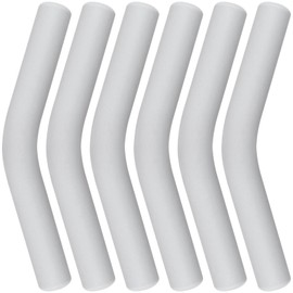 CustomyLife 6Pcs Silicone Straw Tips 5/16 inch Food Grade Rubber Straw Covers for Stainless Steel Straws Gray Flex Hydraflow Straw Tips Replacement for Metal Straws 8mm