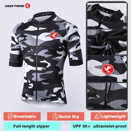 UGLY FROG Cycling Jerseys Men Suit Short Sleeves 20D Padded Bib Shorts Mens Summer Bicycle Bike Sportwear