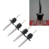 24pcs Stainless Steel Bottle Pourers with Black Plastic Cover Conical
