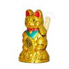 Relaxdays Maneki Neko Waving Cat Good Luck Bringer, Gold, 6.5