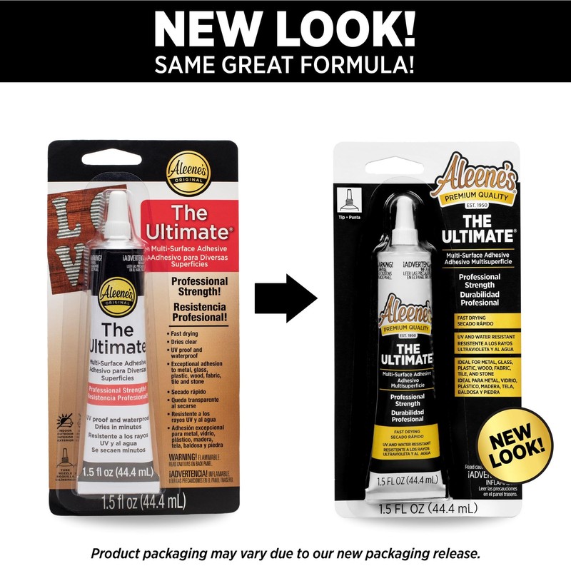 Aleene's The Ultimate Multi-Surface Adhesive, Professional Strength Glue, Strong Bond,