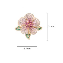 Elegant Camellia Brooch Crystal Flower Brooch Pins Clothing Backpack Hat Decoration Lapel Pins Decoration Pin Jewelry Gifts