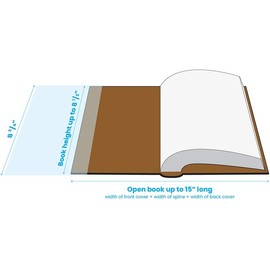 ClearBags - Fundas transparentes para libros – Paquete de 25 fundas de plástico (8 3/4 x 15 pulgadas) para libros – Seguro para archivos, protector de polvo y agua (se adapta a libros con altura de