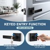 KNOBWELL 1 Pack Door Handles with Lock and Key, Matte