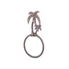 Hampton Nautical Rustic Copper Cast Iron Palm Tree Towel Holder
