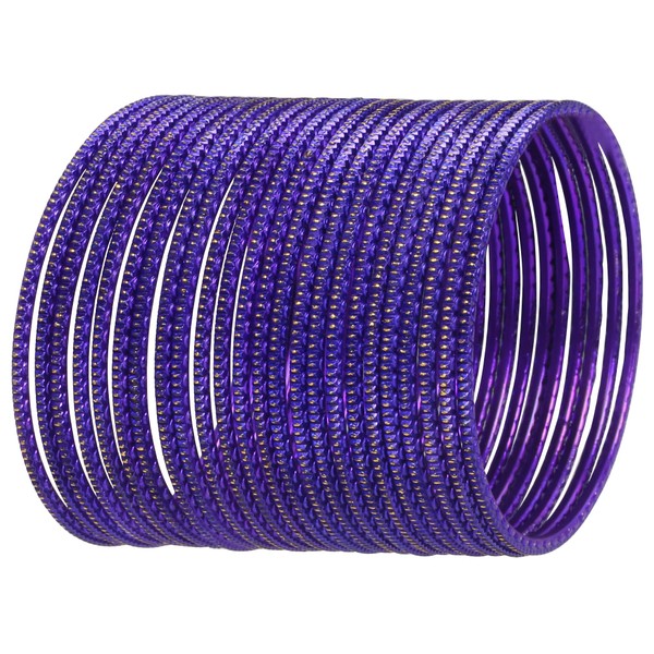 Touchstone NEW Indian Bollywood Trends Handcrafted Peeled Pattern Textured Purple