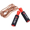 Pure2Improve - Springseil aus Leder, Fitnessseil zum Springen, Schwarz/Rot, P2I201200