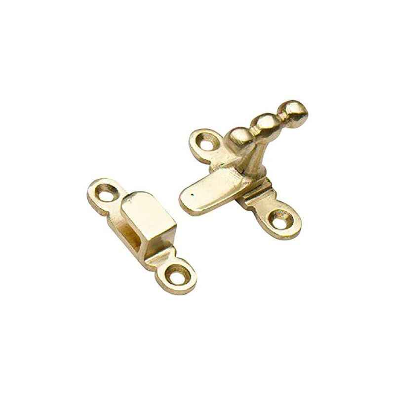 Merriway BH02587 Showcase Cupboard Cabinet Door Catch - Polished Brass